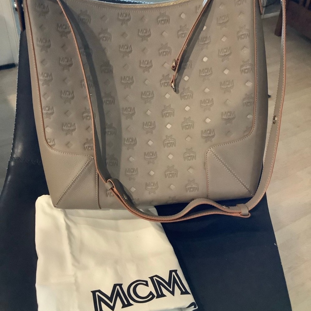 MCM Taupe Shoulder Bag